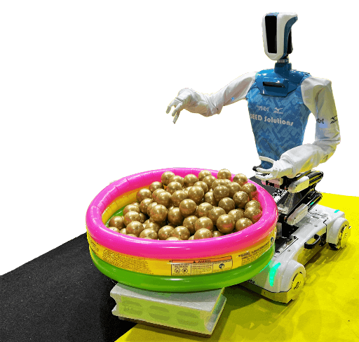 Robot operation experience "gacha ball scooping"