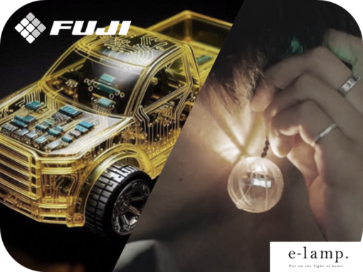 Experience electronic devices made with a 3D printer / "e-lamp" earrings that light up with excitement