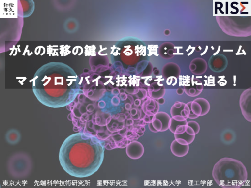 がんの転移の鍵となる物質：エクソソーム　マイクロデバイス技術でその謎に迫る！